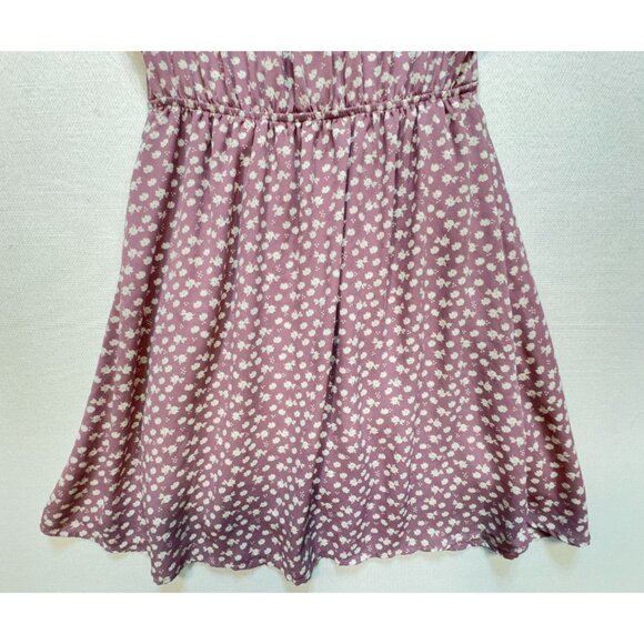 Monteau Los Angeles Womens Floral Cinched Front Sundress Sze M Mauve Floral Boho - Picture 13 of 13
